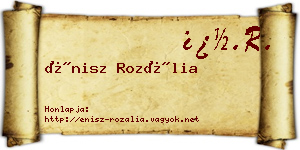 Énisz Rozália névjegykártya